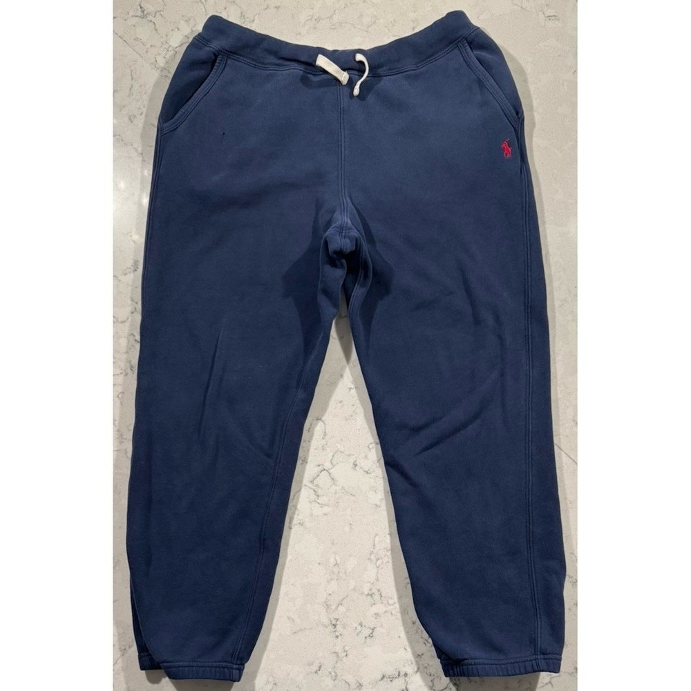 Polo Ralph Lauren Joggers Sweatpants Youth Boys Large 14–16 Navy Blue Pony Logo